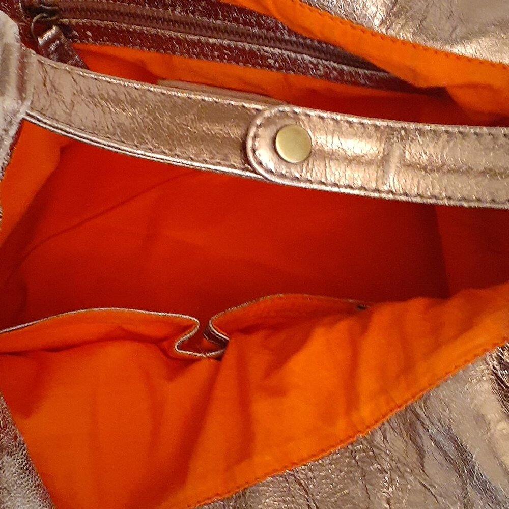Jasper & Jerra Leather Metallic Print Bag - Picture 6 of 15